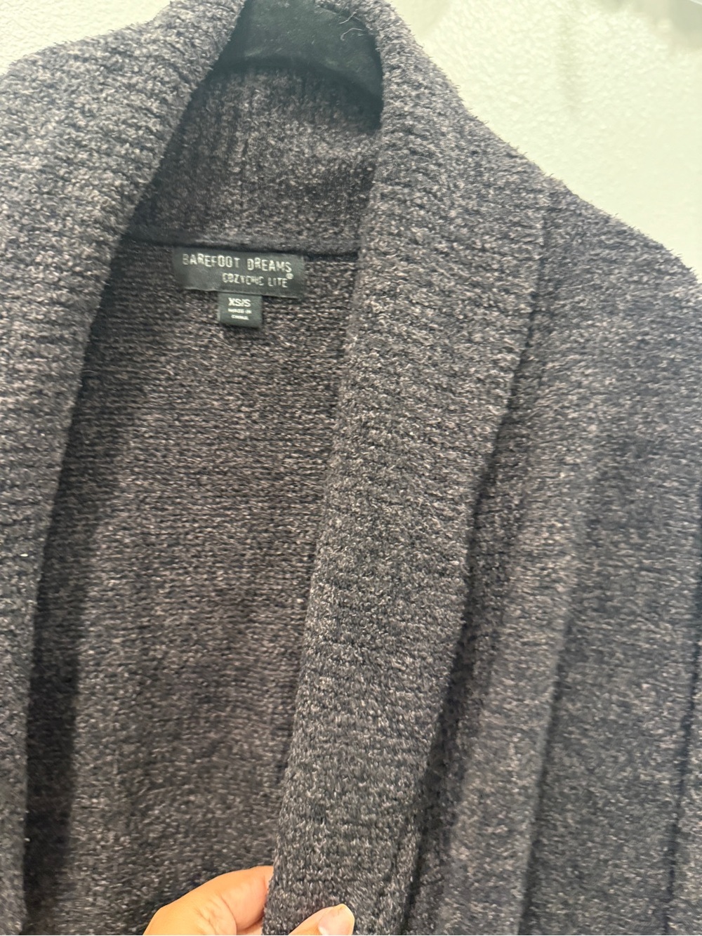 Barefoot Dreams CozyChic Lite Circle Cardigan Sweater Women's Size XS/S Carbon - Picture 7 of 9